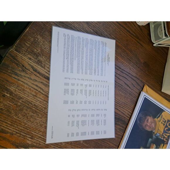 RARE Vintage Bobby Unser Norton Spirit Racing Laminated Placemat CART 1980 - Picture 3 of 3